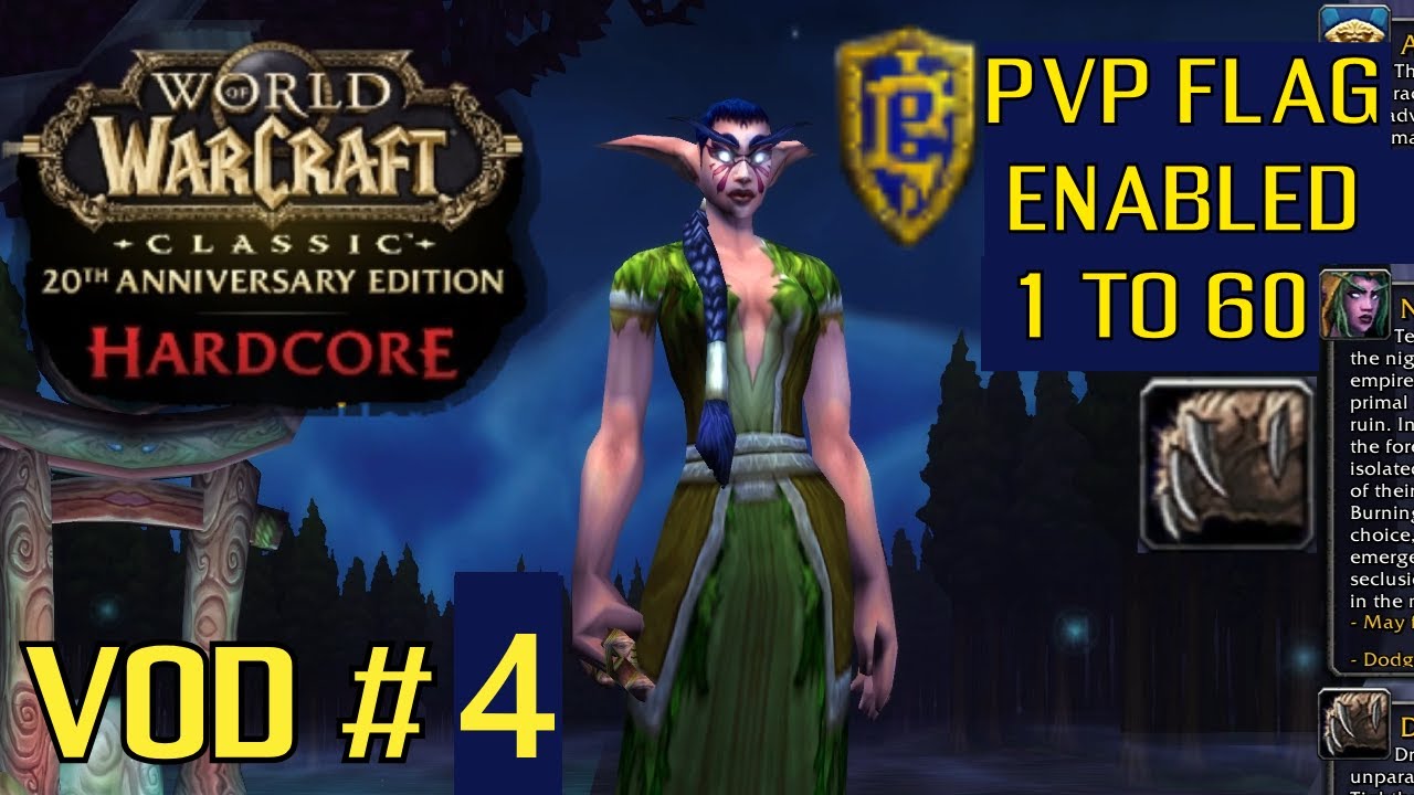Pacifist Run VOD # 4 - WOW Classic Hardcore PVP Flagged 1 to 60