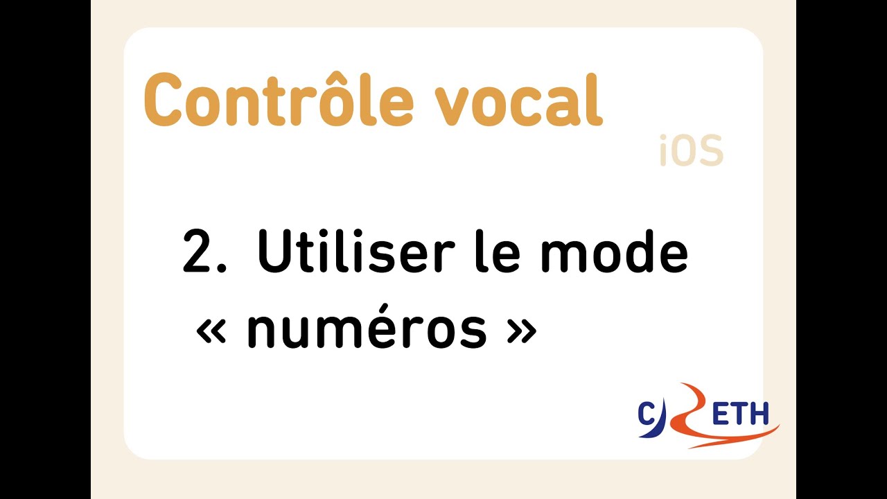 2 - Contrôle vocal - Utiliser le mode 