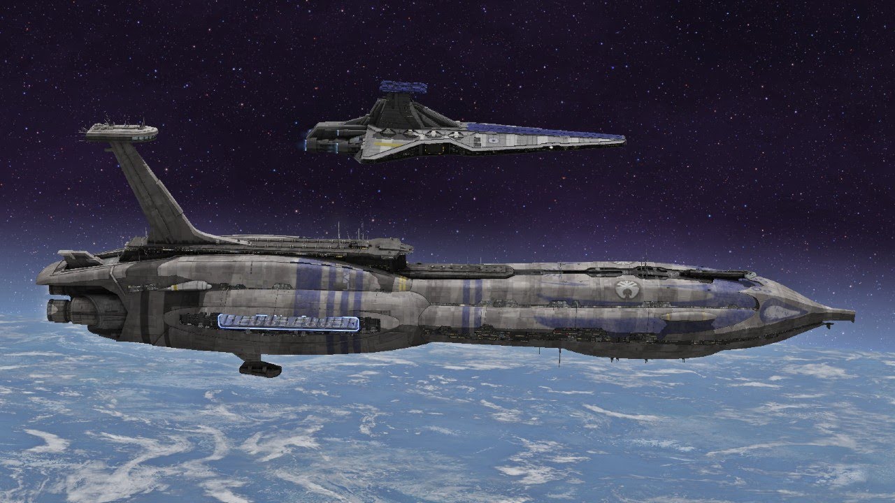 Spar Venator & 2 Providence vs 1 Valiant & 2 Servator - Star Wars: Empire At War Remake NPC Battle