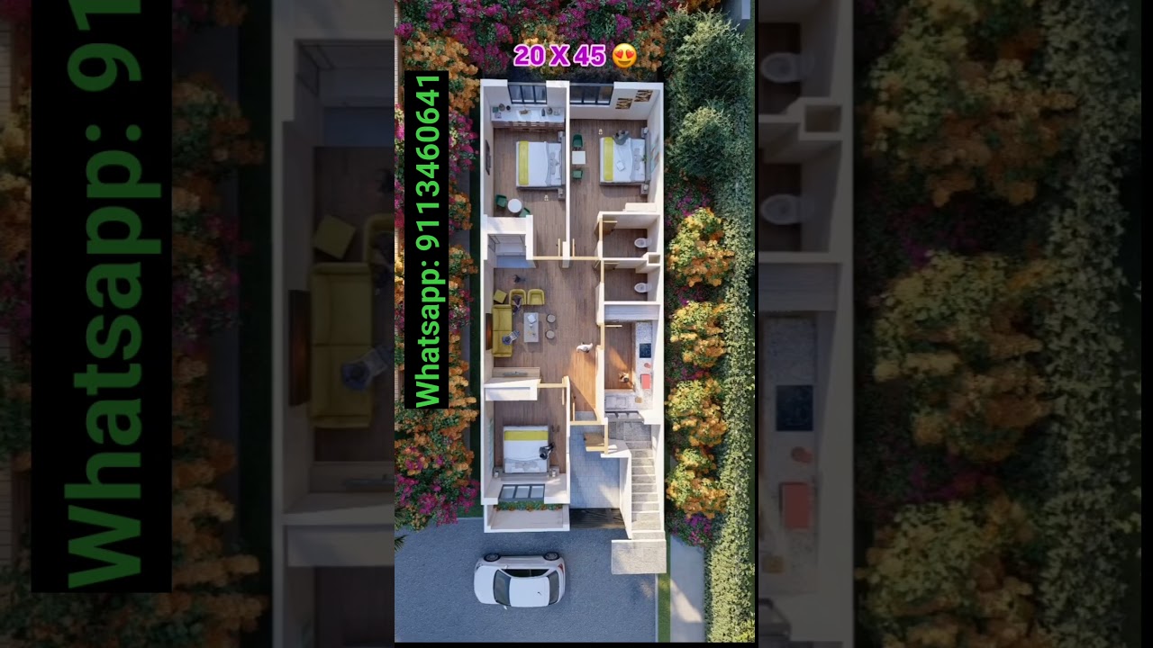 20x45 House Plan 🏠❤️ #20x45 #home #houseplan #homedesign #house #housedesign #homeplan