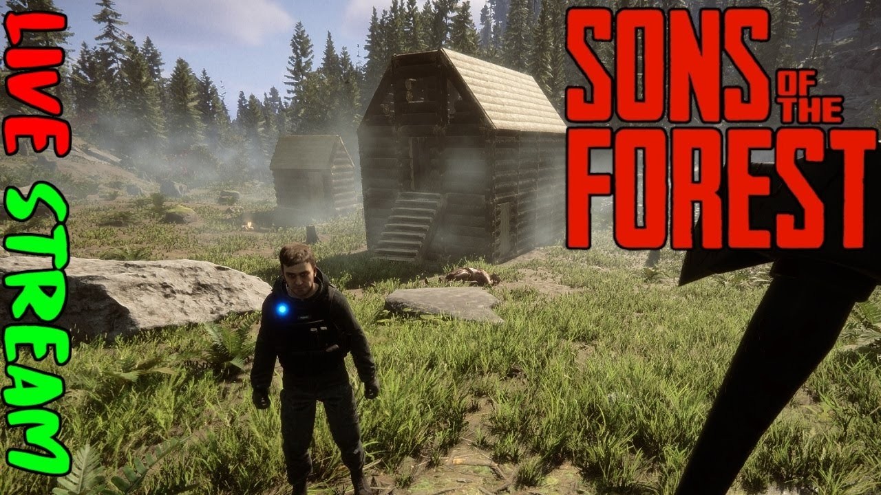 Sons Of The Forest, Construindo a base Mapa HardCore - Ao Vivo🔴