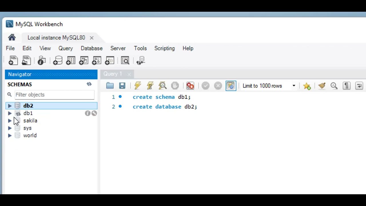 React Vite Express MySQL - part 3 - creating your first schema, database and table
