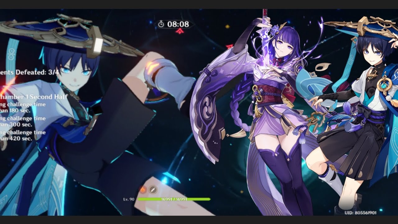 [ Genshin Impact ] Mother & Son hyper carry clears Spiral Abyss 3.3 Floor 12 | Mobile player