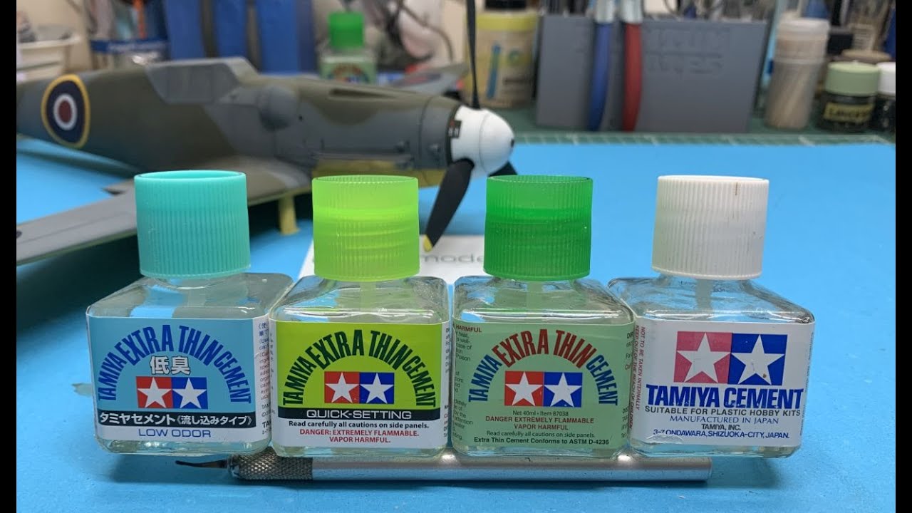 Как я использую четыре вида клея Tamiya