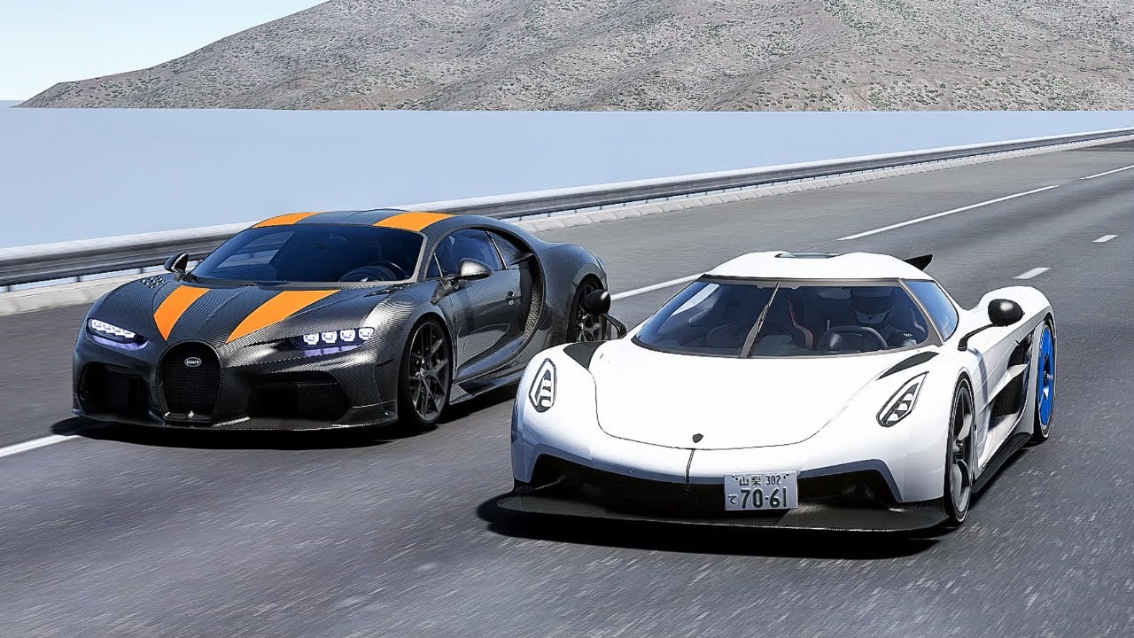 KOENIGSEGG JESKO ABSOLUT Vs BUGATTI CHIRON SUPER SPORT 300+ | 20KM DRAG RACE 🔥