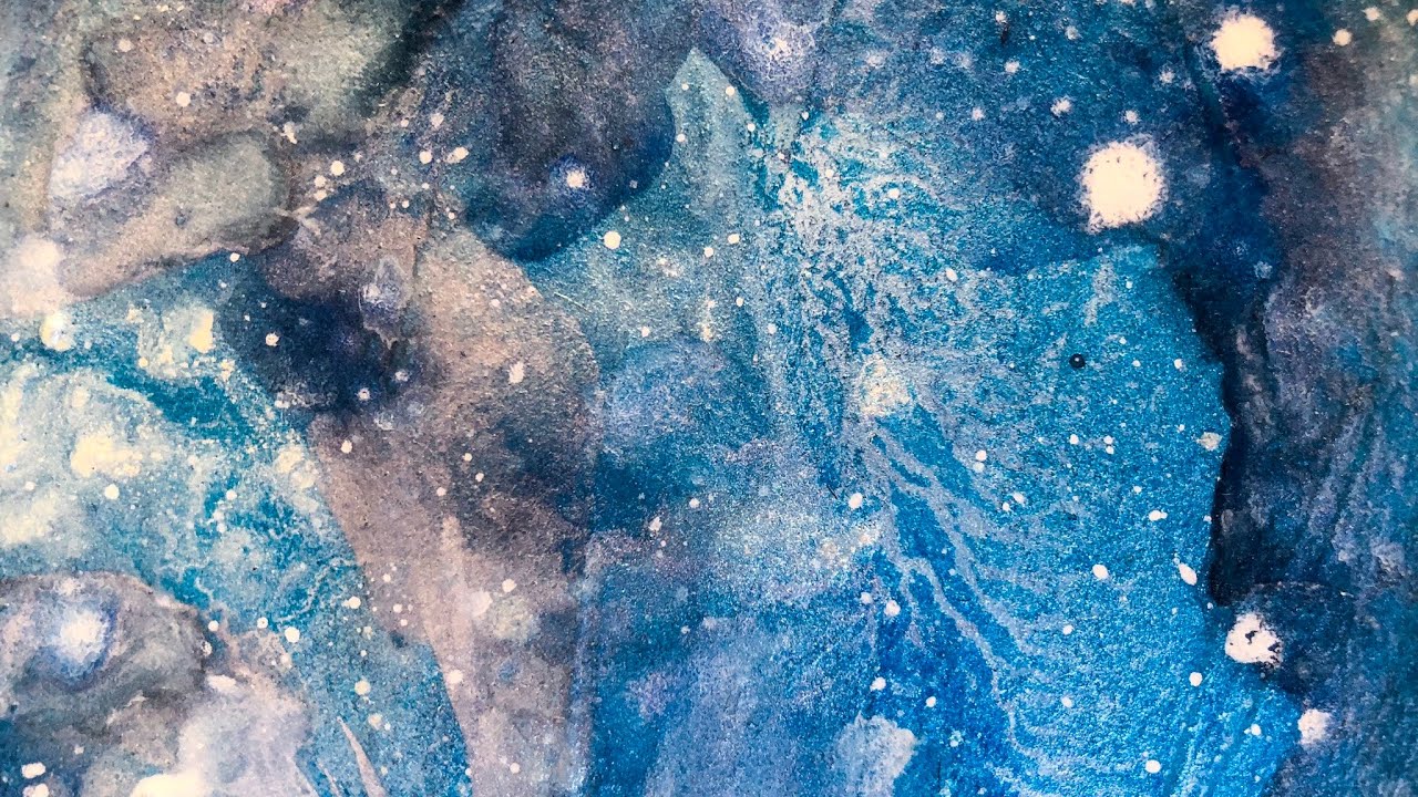 Серия полнолуний #5 🌚 Watercolor Blue Full Moon✨