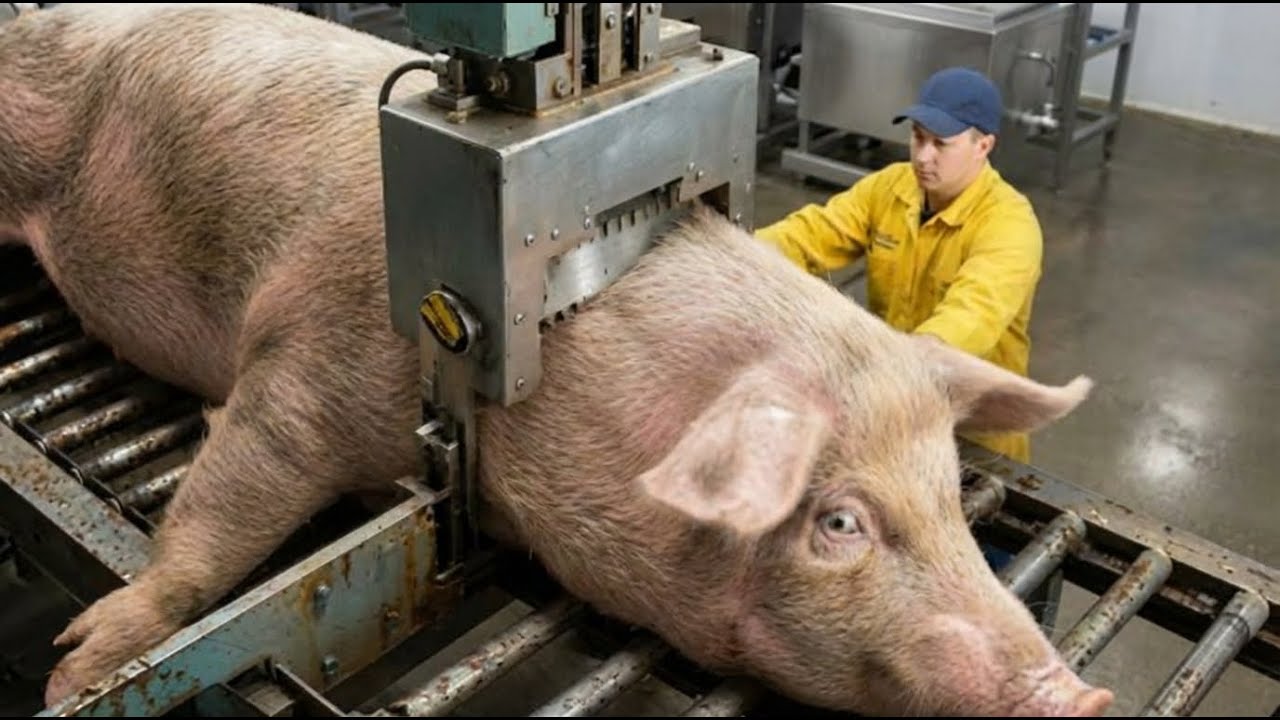 Inside a pork processing plant | How pork is turned into sausage (The entire process)