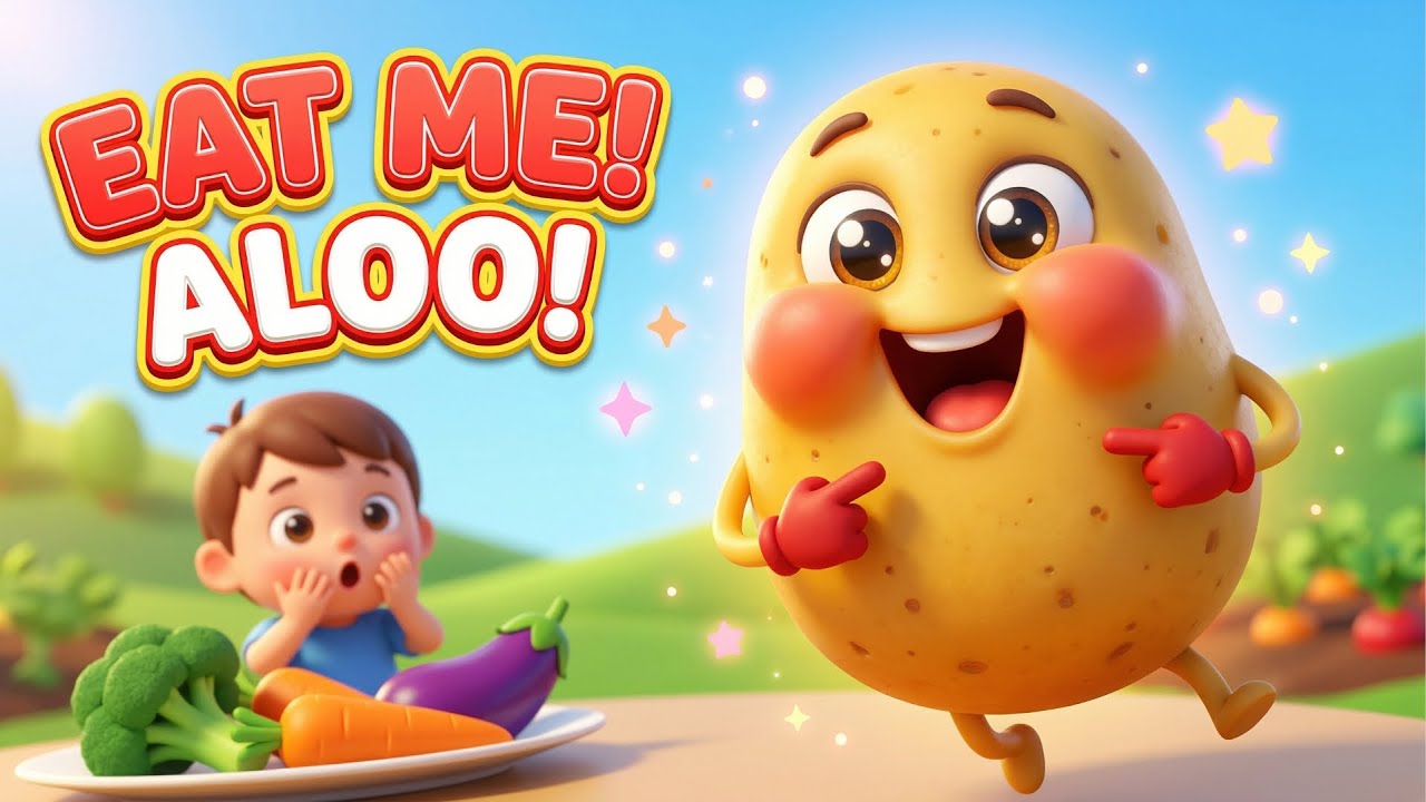 Aloo Bola Mujhko Kha Lo | आलू बोला मुझको खा लो | Funny Nursery Hindi Rhymes for Kids