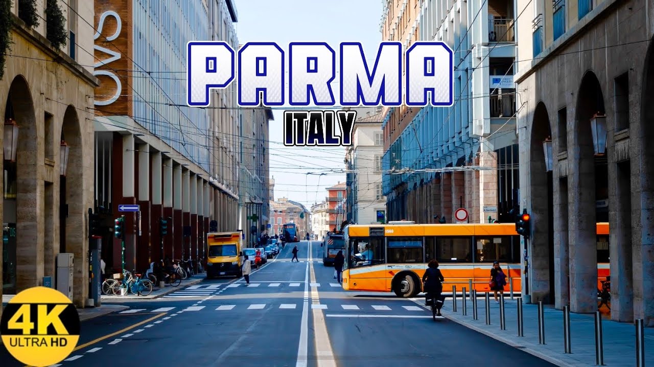 PARMA, ITALY, 4k, WALKING TOUR,