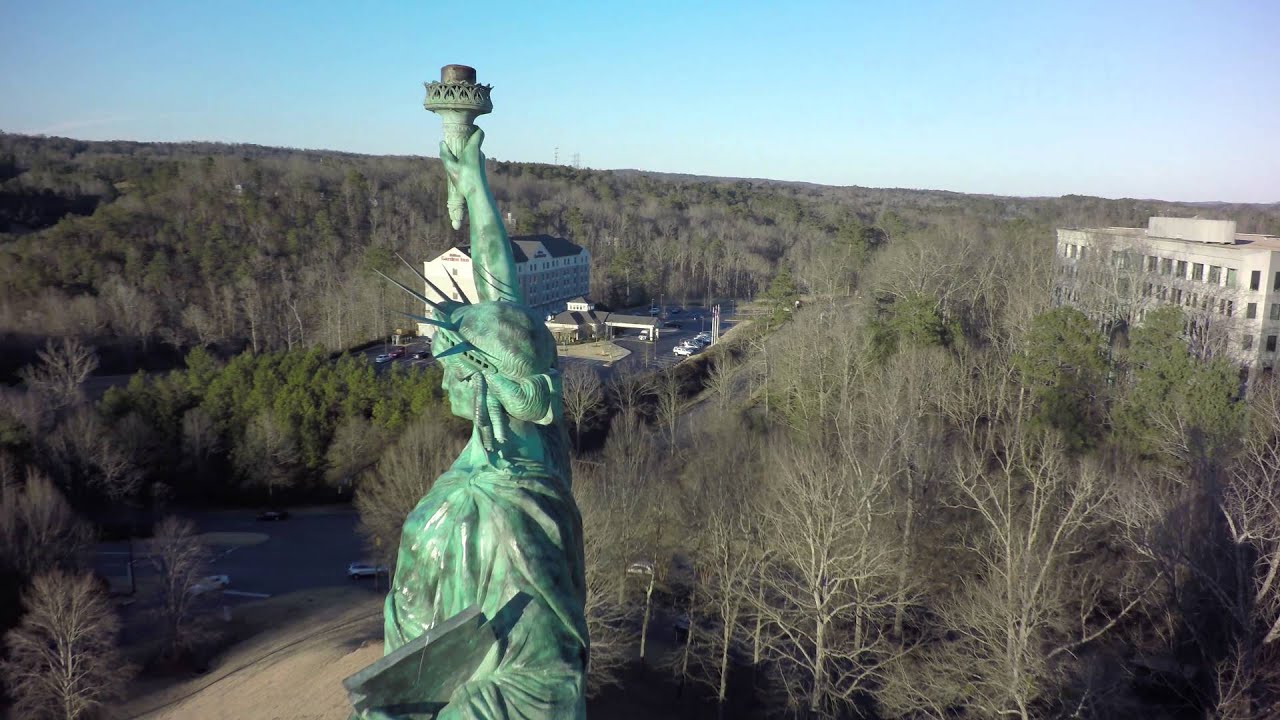 Statue Of Liberty - Birmingham AL - Drone Video 4K