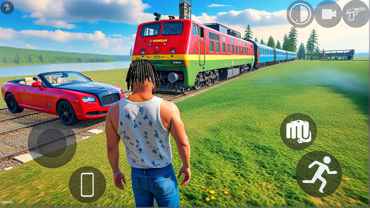 Indian Rolls Royce vs Train Ride in Open City Simulator 2025 - Android Gameplay