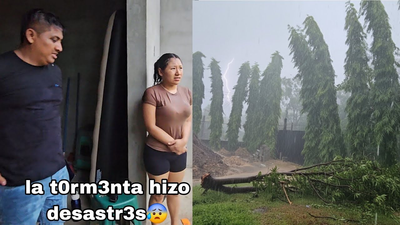 Fuert3 t0rmenta inunda nuestra CASA, hizo desastr3s en la construcción 😰