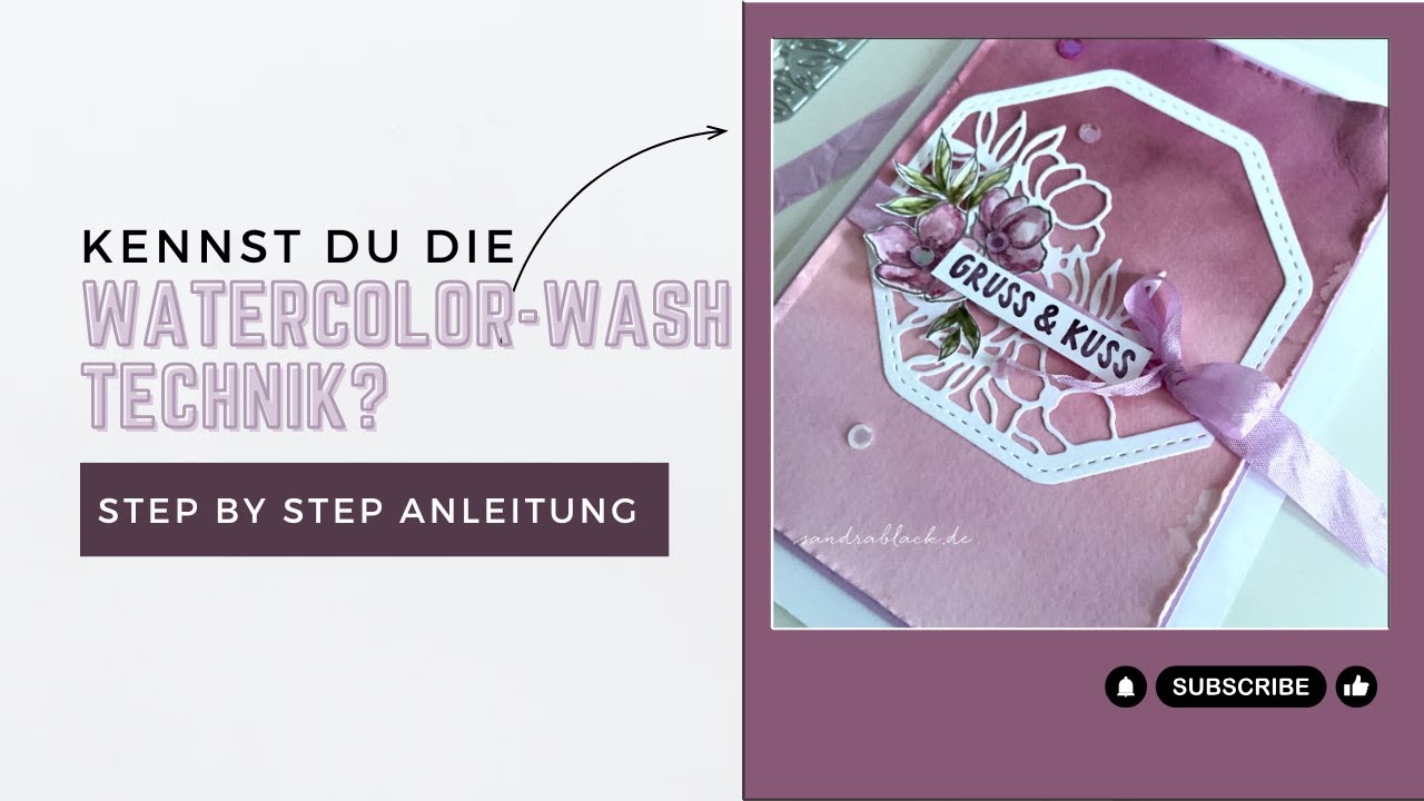 Watercolorwash - Technik schnelle Hintergrundsgestaltung für dein Kartendesign mit Produkten von SU