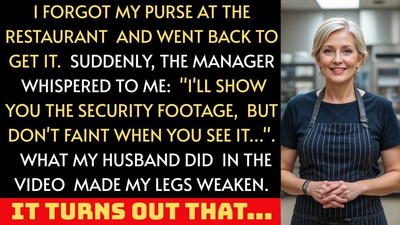 I forgot my purse and came back—then the manager whispered, ‘Watch this security video…