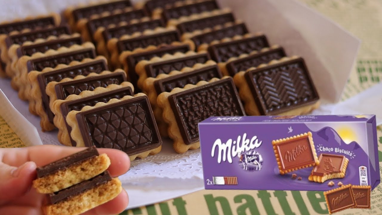 طريقه عمل بسكوت الشوكولاته choco biscuits المشهور بتاع ميلكا