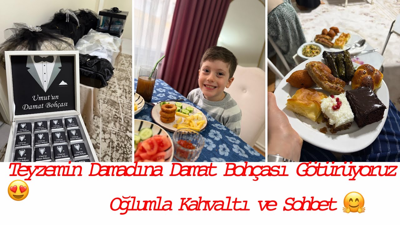Vlog✨Oğlumla Sohbet🥰Kuzenim Nişanlısına Damat Bohçası Götürüyoruz 😍