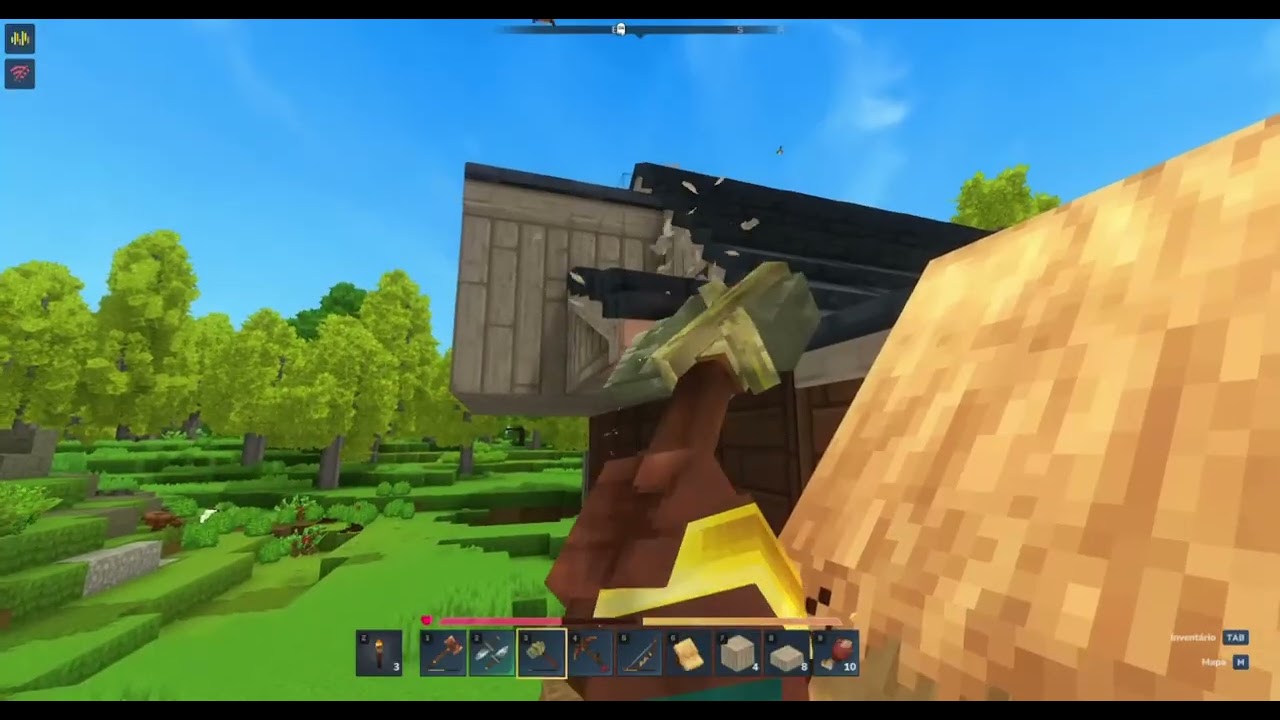hytale mais eu coletei esplorei construi