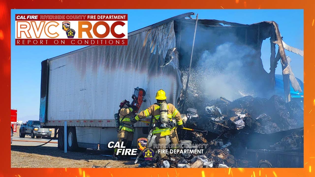 Commercial Vehicle Fire on EB I-10, East of Indio // June 26, 2024 // Report on Conditions