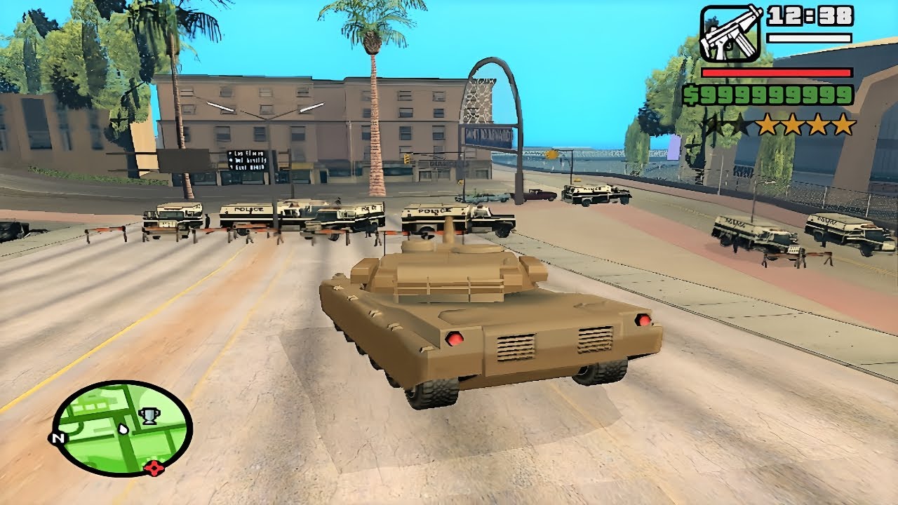 6 Star Wanted Level In GTA Sanderas Game !! CJ VS POLICE #gta #gta_kashif