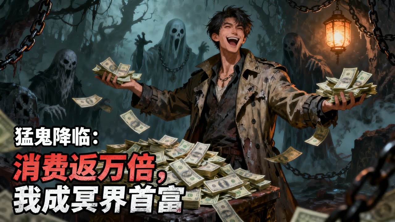 《猛鬼降臨：消費返萬倍，我成冥界首富》詭異末世降臨全班收到死亡任務，只有我知道冥幣能救命，靠着萬倍返還系統，我從一冥幣開始滾雪球，買通整個鬼界！#漫畫解說#小說推薦#爽文#異能#無敵流#小左說漫