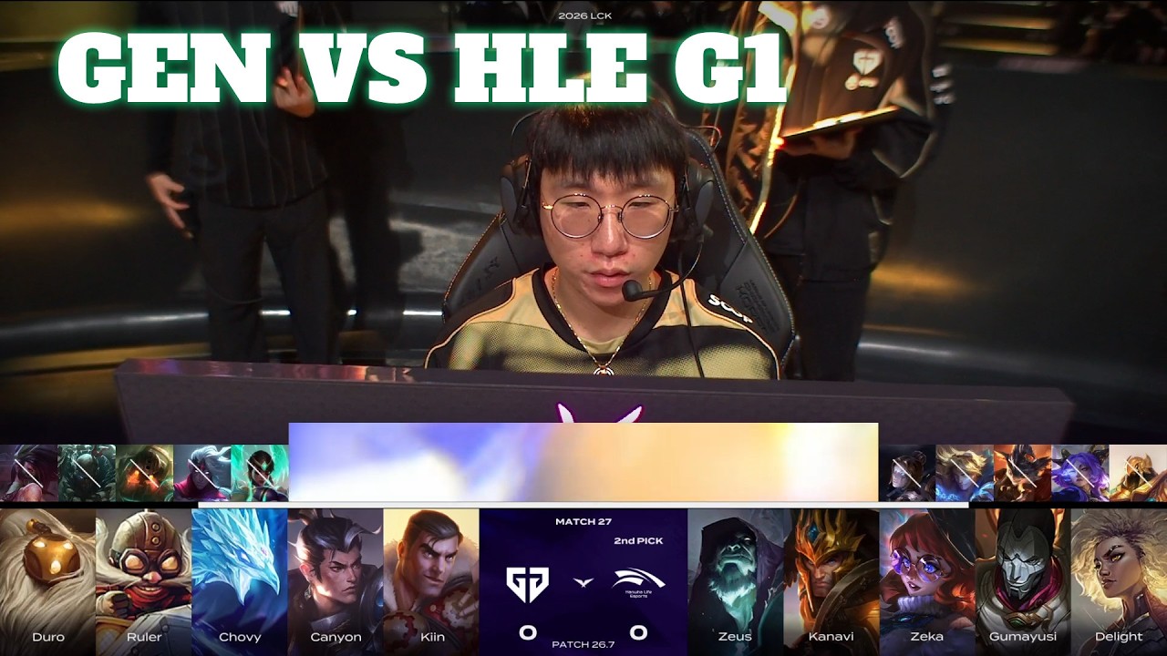 GEN vs HLE Game 1 | LCK 2026 Rounds 1-2 Week 3 Day 4 | Gen.G vs Hanwha Life G1