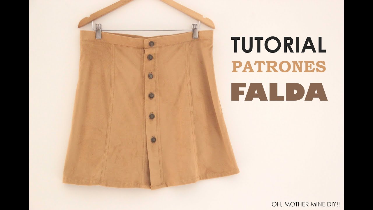 DIY Tutorial y patrones: Falda abotonada