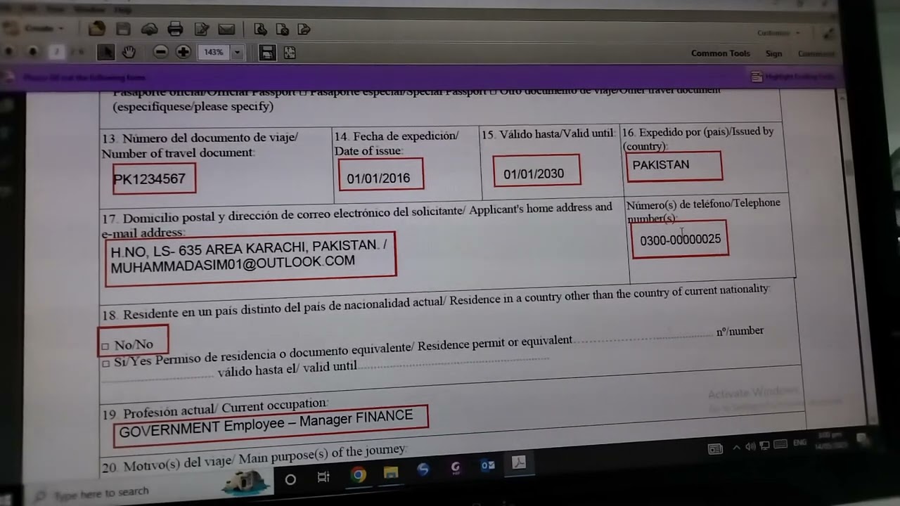 spain visa form filling | how to fill schengen visa application form online|schengen visa form -2025