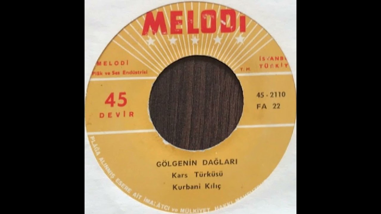 KURBANİ KILIÇ  ''Ezel Bahar Yaz Ayları'' Orjinal 45'Lik Plak