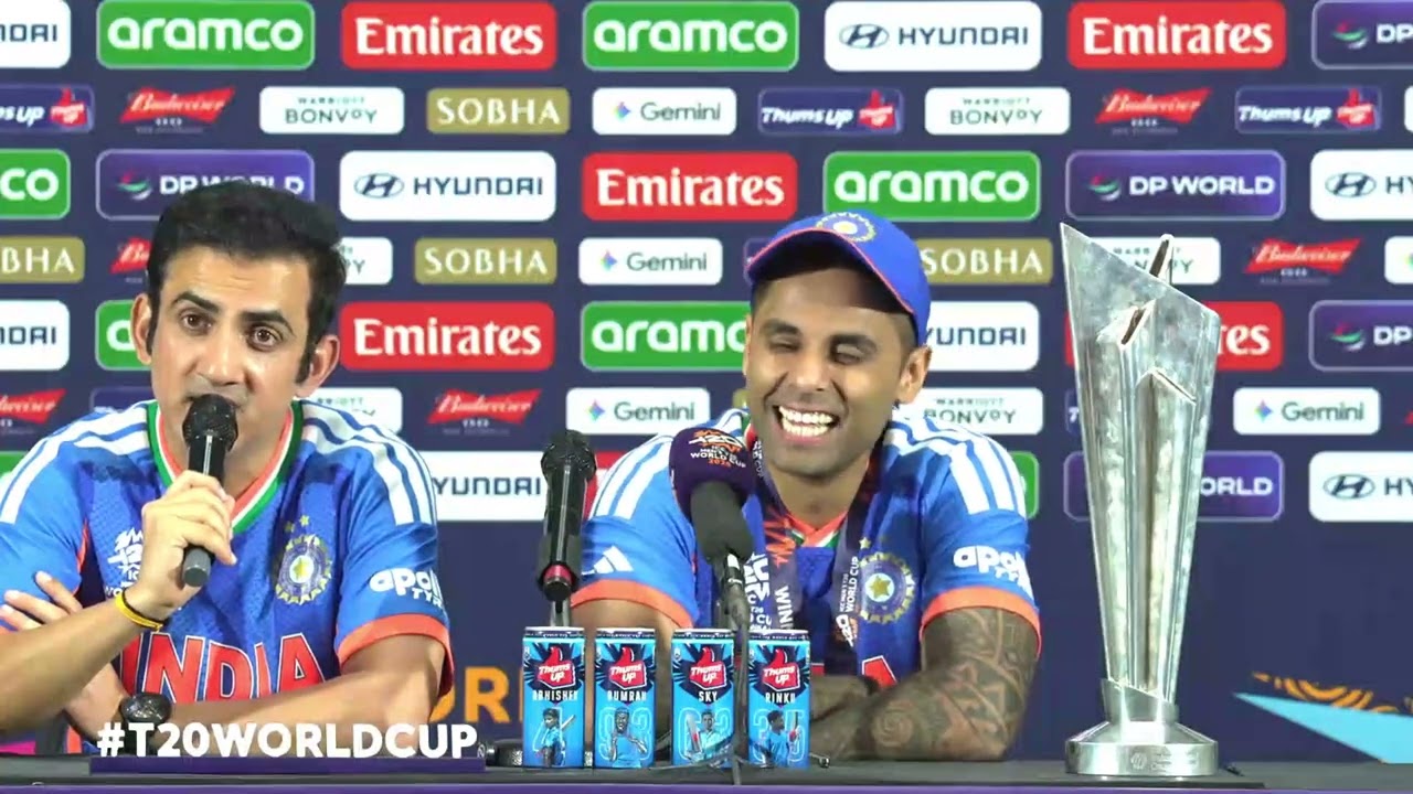Gautam Gambhir & Suryakumar Yadav | ICC MT20WC FINAL | India post-match press conference