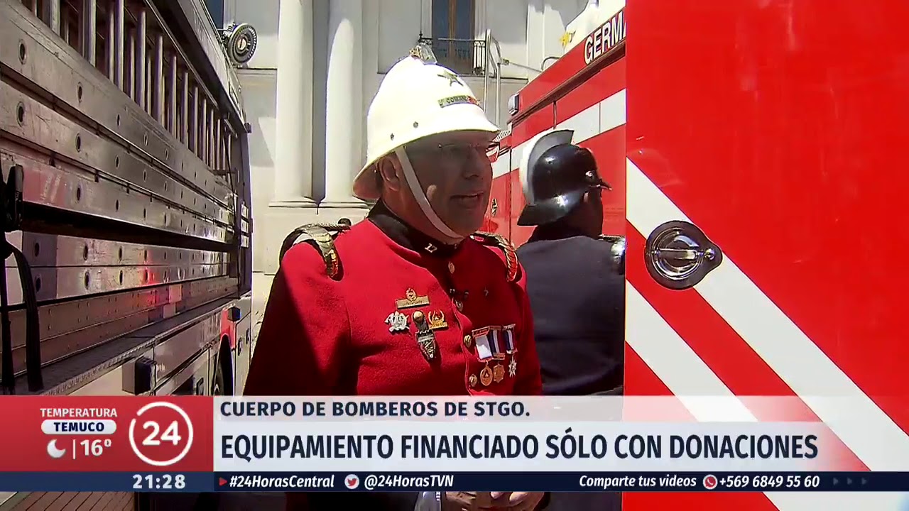 Bomberos de Santiago presentó cuatro nuevos carros porta escalas | 24 Horas TVN Chile