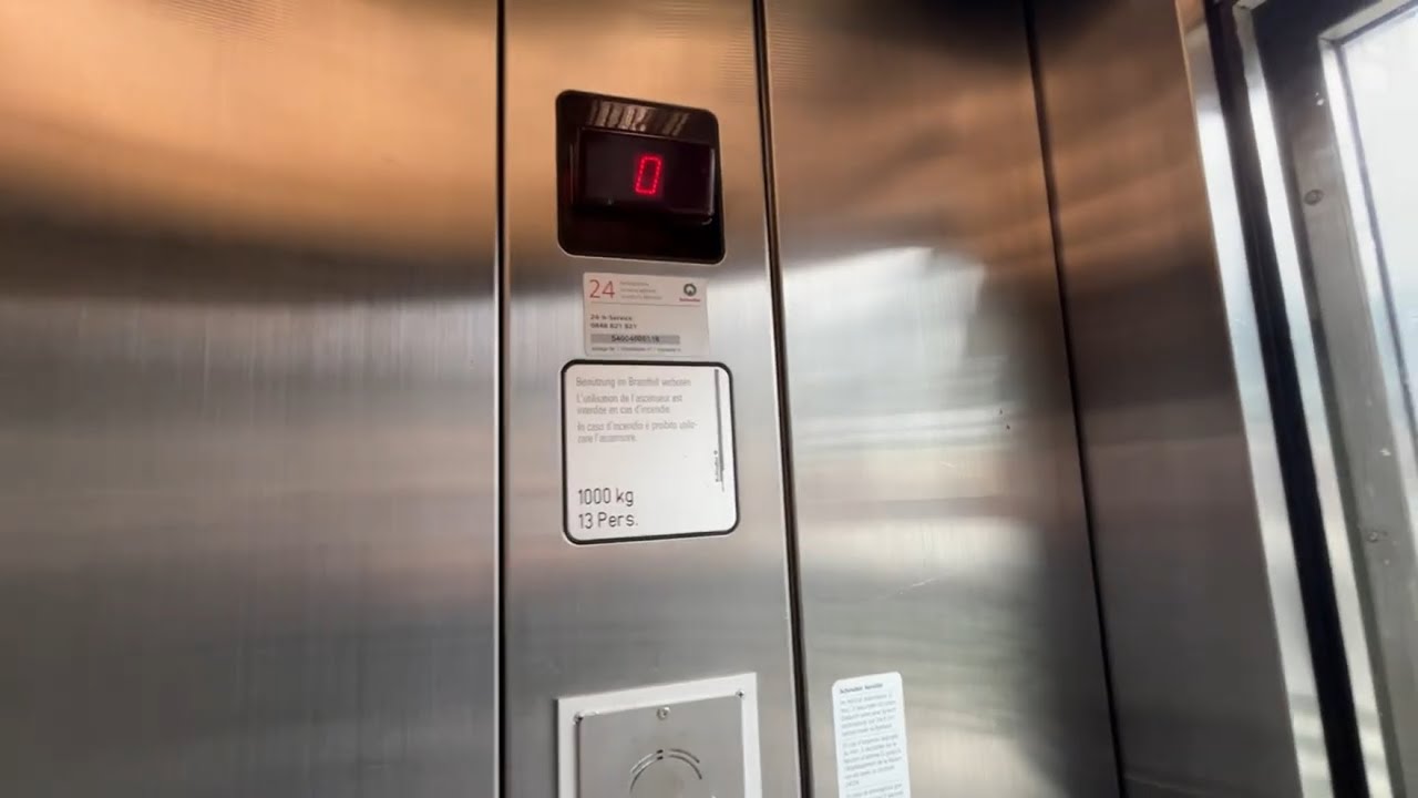 1992 Schindler M-Series roped hydraulic elevator @ Chur, Switzerland