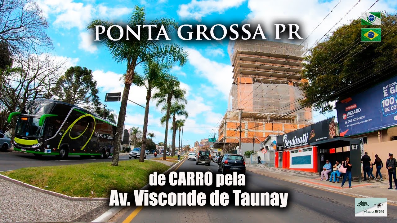 De CARRO em PONTA GROSSA PR | Av. Visconde de Taunay #gopro #paraná