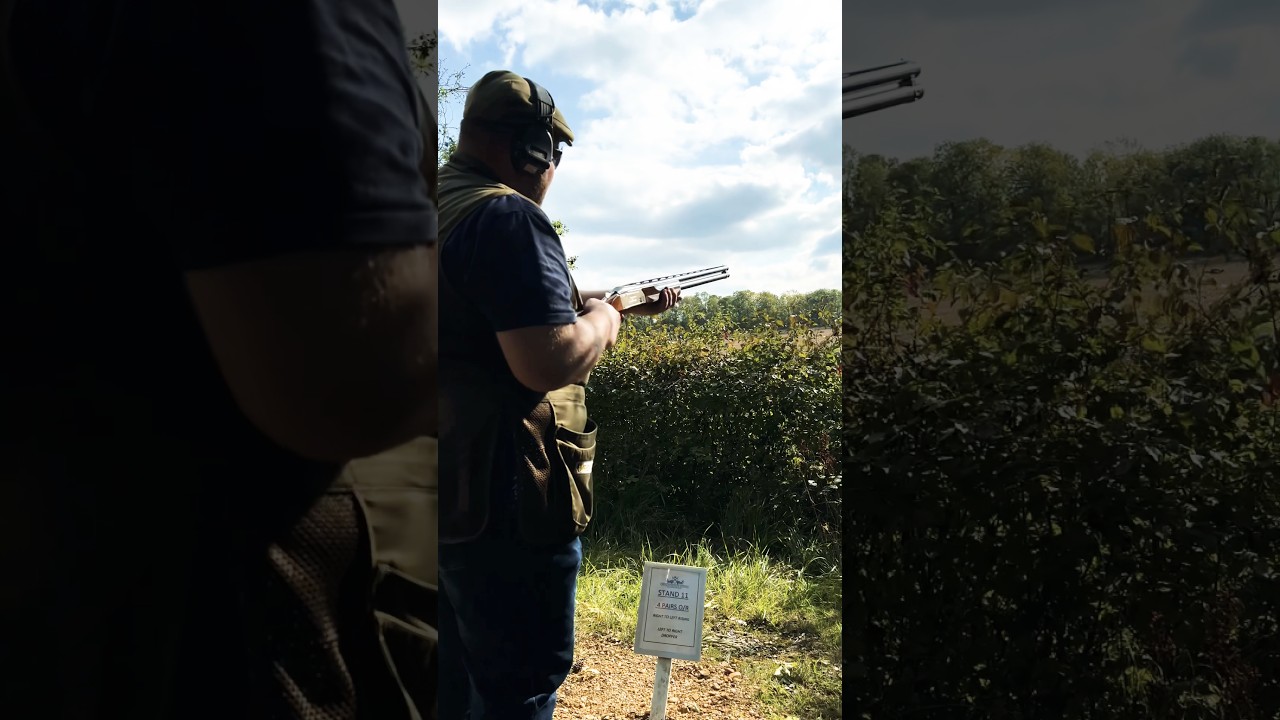 Grimsthorpe Shooting Ground Stand 11 Left To Right Crosser Off The Hip #gunshorts #clayshooting