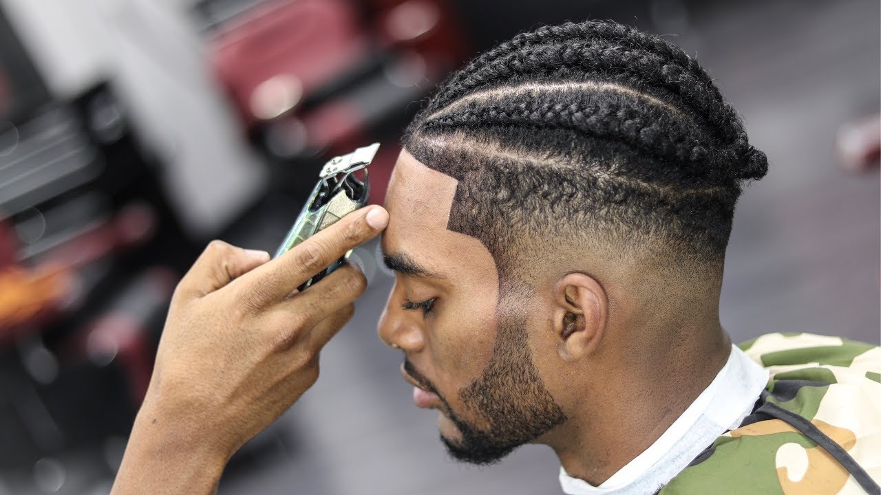 HAIRCUT TUTORIAL: SAMURAI MAN BUN | MID FADE | BEARD LINE UP