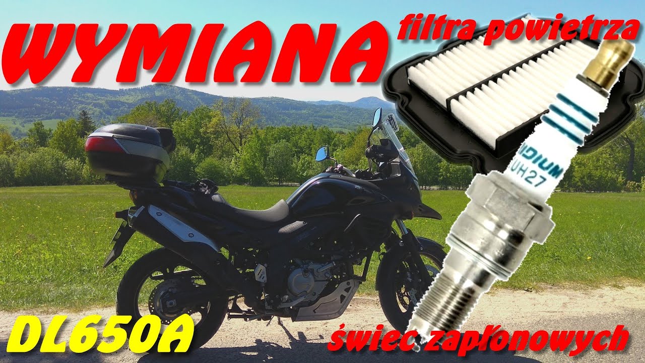 Suzuki V-Strom DL650A AL2 - wymiana filtra powietrza i świec zapłonowych