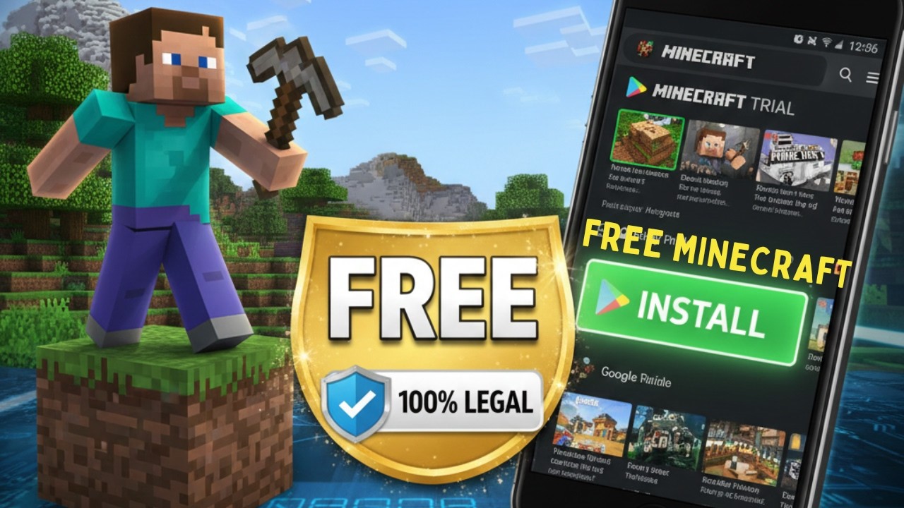 Как бесплатно скачать Minecraft на Android 📥 Играйте в пробную версию Minecraft на Android беспла...