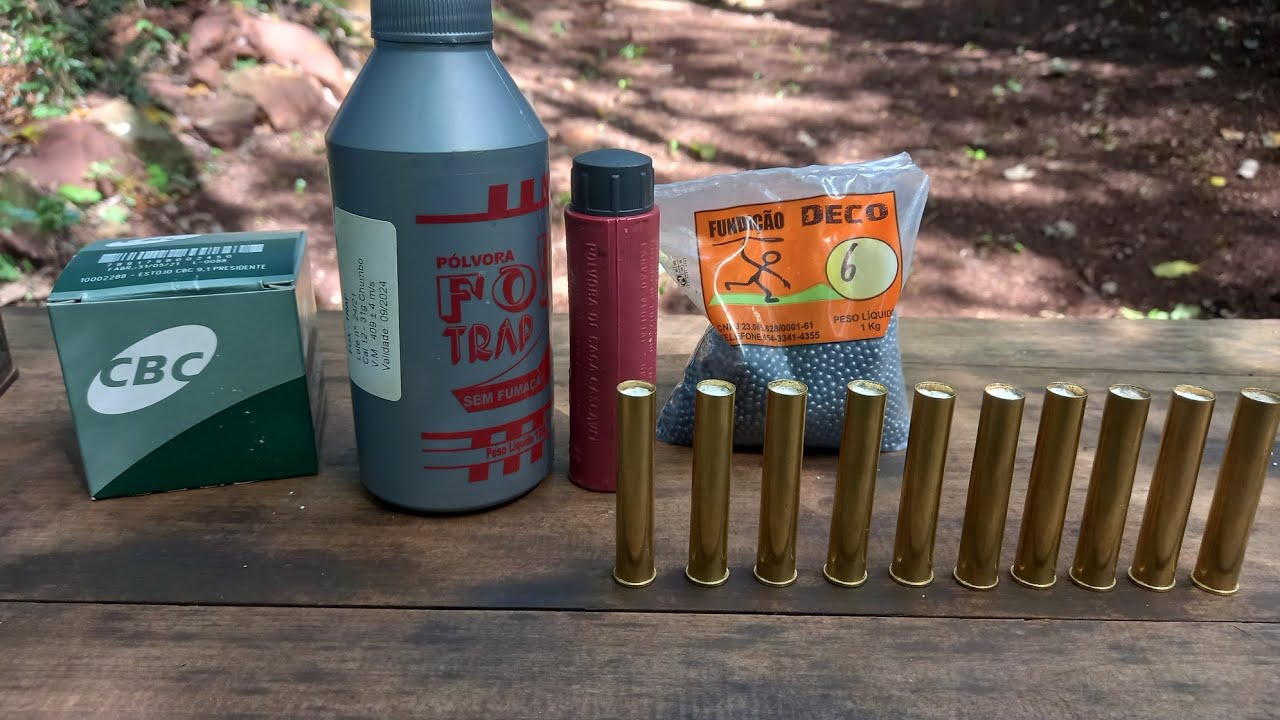 Recarga artesanal sinples cartucho calibre 40 quarentinha.