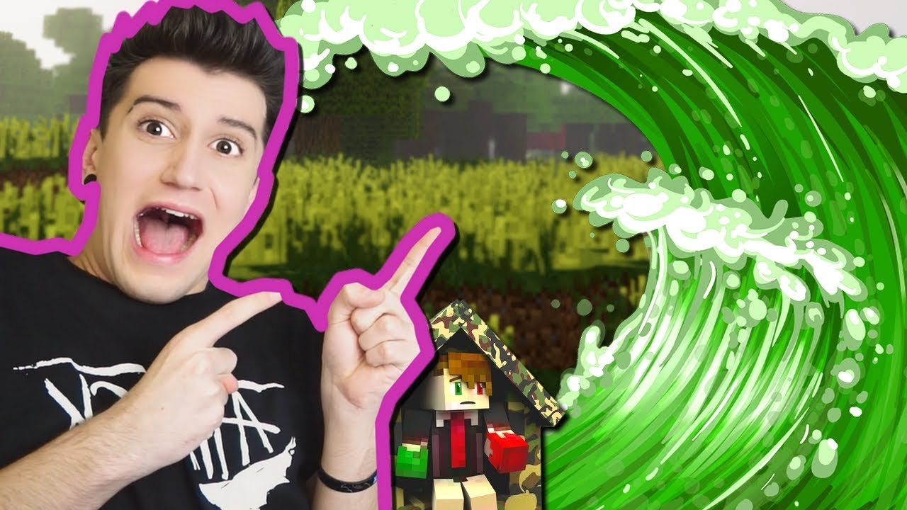 VOJENSKÁ ZÁKLADNA VS. SLIME TSUNAMI😱! - MINECRAFT TSUNAMI CHALLENGE✨!