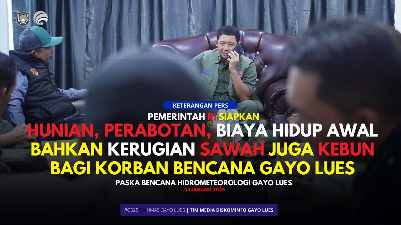 Pemerintah Siapkan Hunian, Perabotan, Biaya Hidup, Kerugian Sawah Kebun Bagi Korban Bencana Aceh