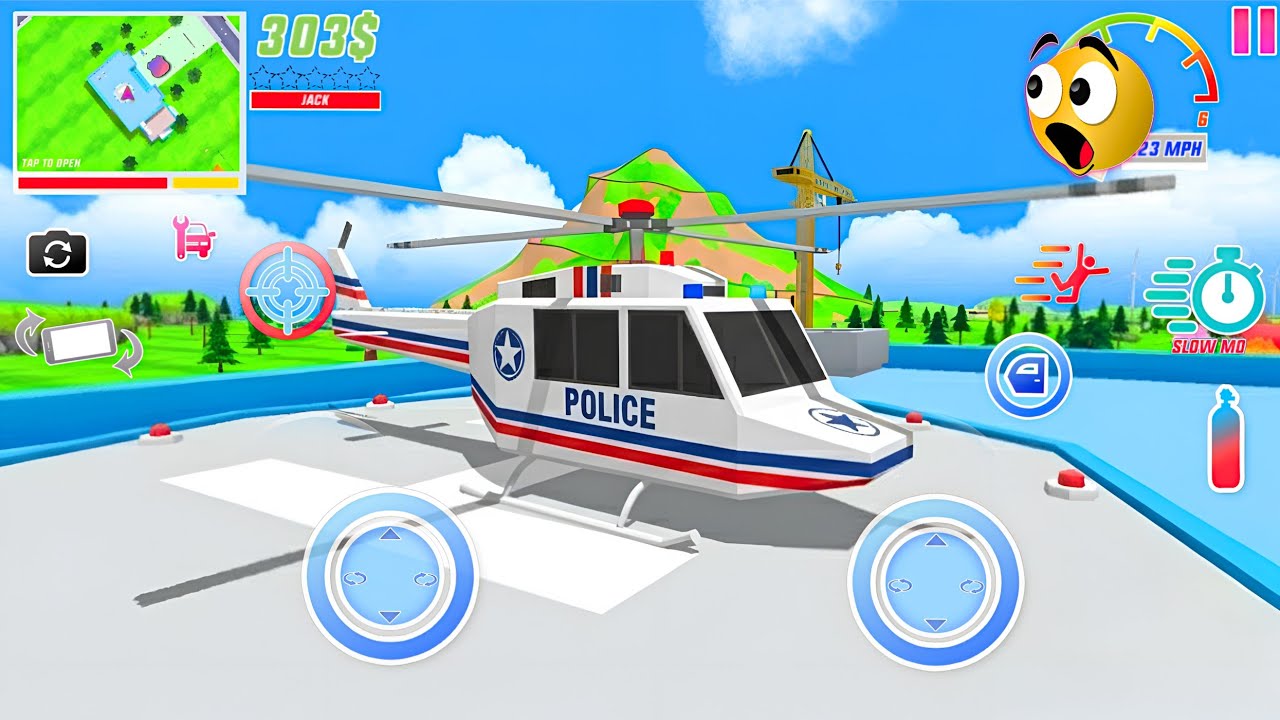 Jack New Police Helicopter 🚁 🤯🚁 in dude theft wars