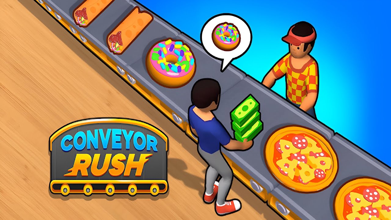 Conveyor Rush: Idle Food Games (by VIM Digital) IOS Gameplay Video (HD)