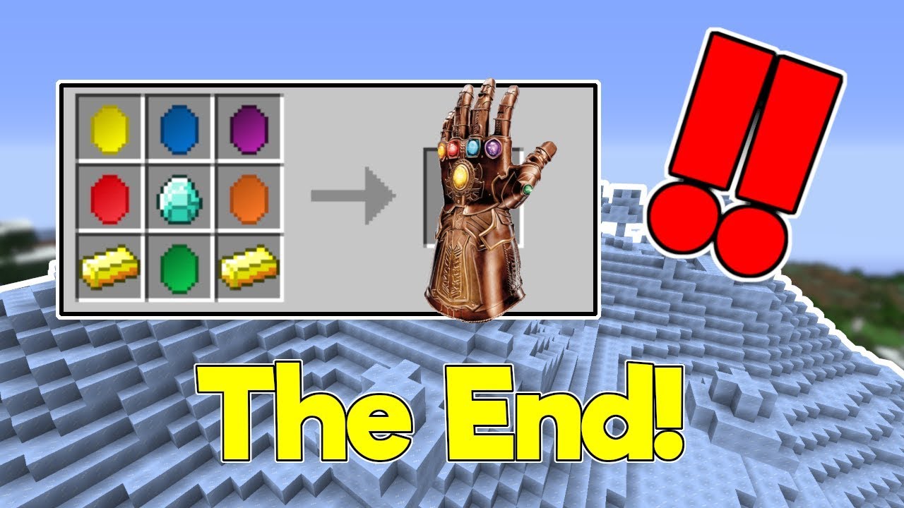 Minecraft Avenger Endgame Thanos Infinity Gauntlet Mod