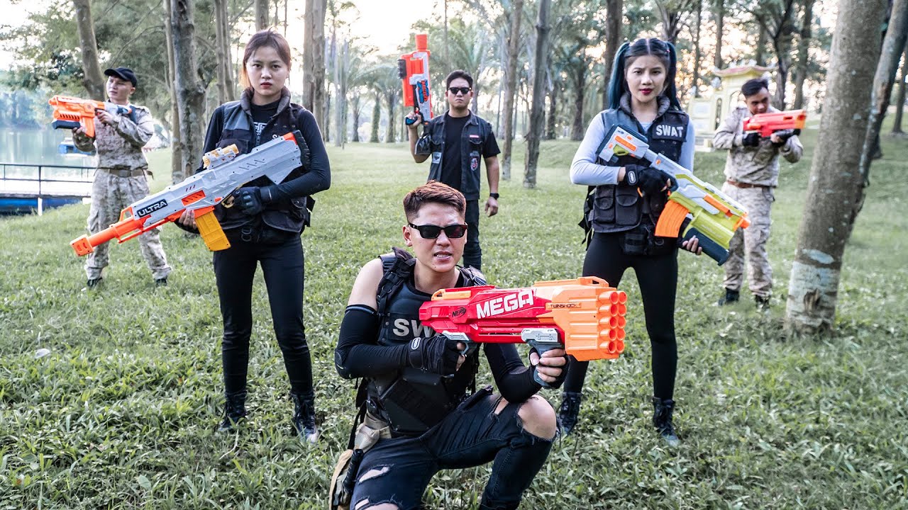 LTT Game Nerf War : SEAL X Warriors Nerf Guns Fight MrZero Crazy Disguise Fake Swat Get  Distraction