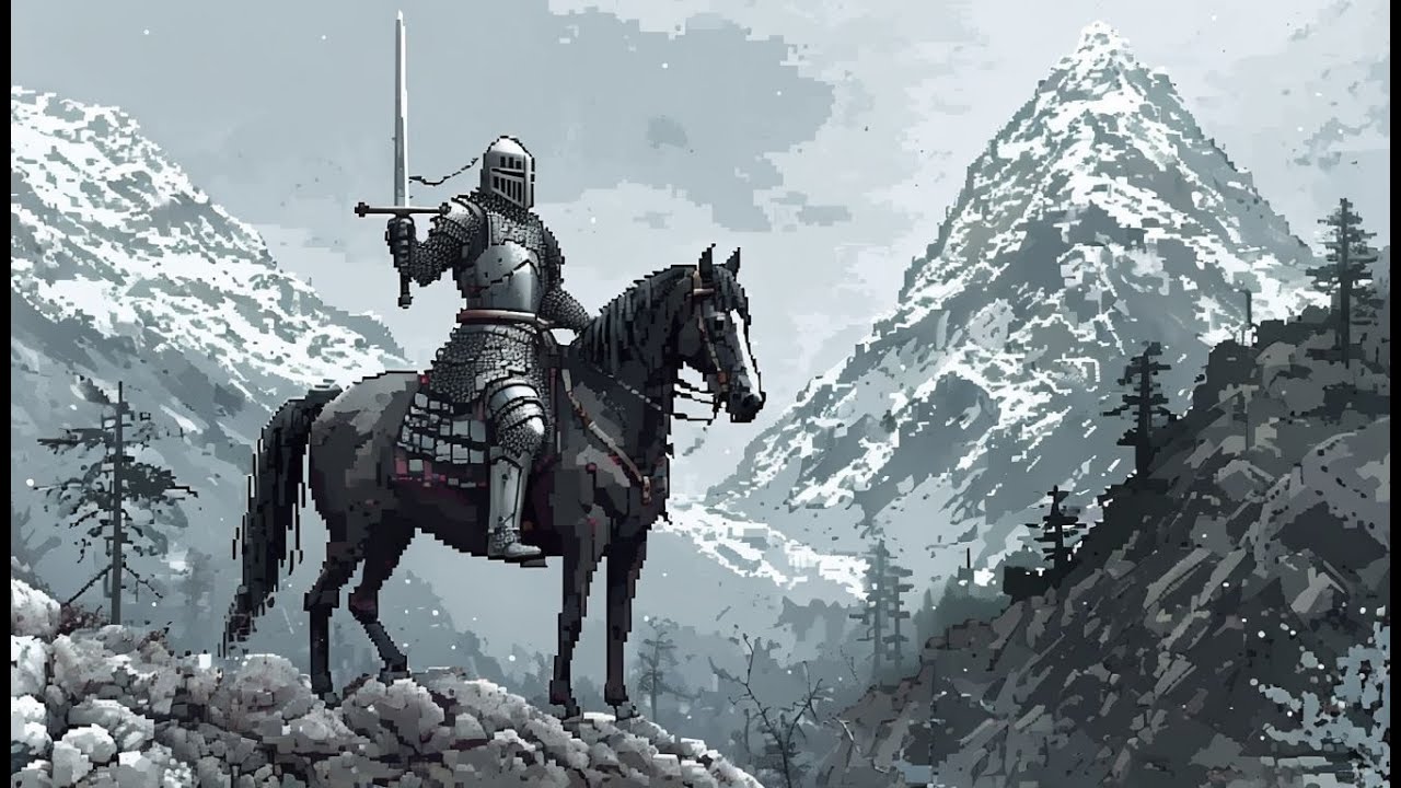 ⚔️ Knight Riding Through Frozen Mountain 🛡️ Beautiful Medieval Music
