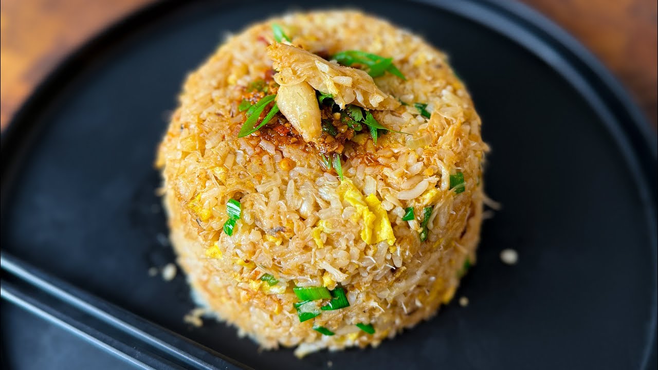 Жареный рис с крабами!