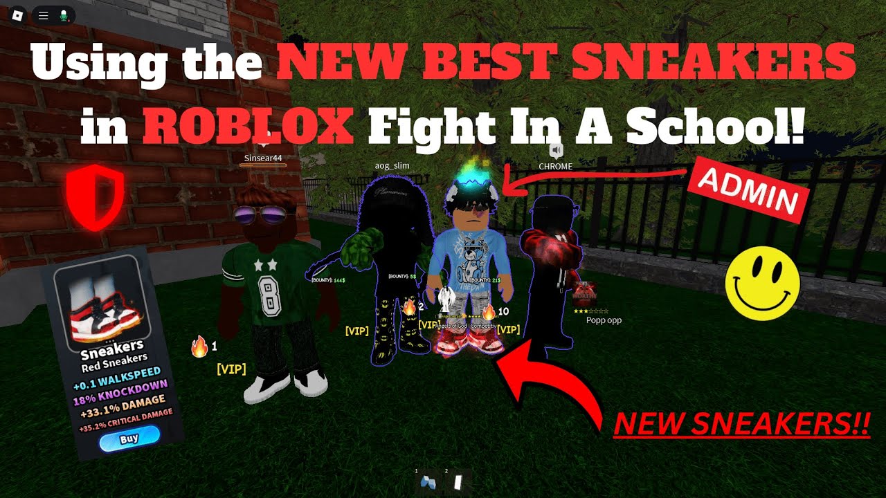 Используй НОВЫЕ ЛУЧШИЕ КРОССОВКИ в ROBLOX Драка в школе!