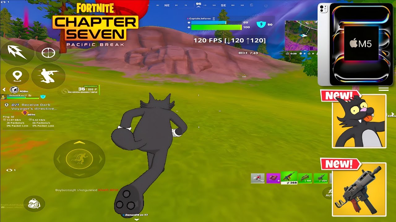 iPad Pro M5 120 FPS Fortnite Mobile Gameplay *HIGH KILL WIN Gameplay Full Game FORTNITE Chapter 7*