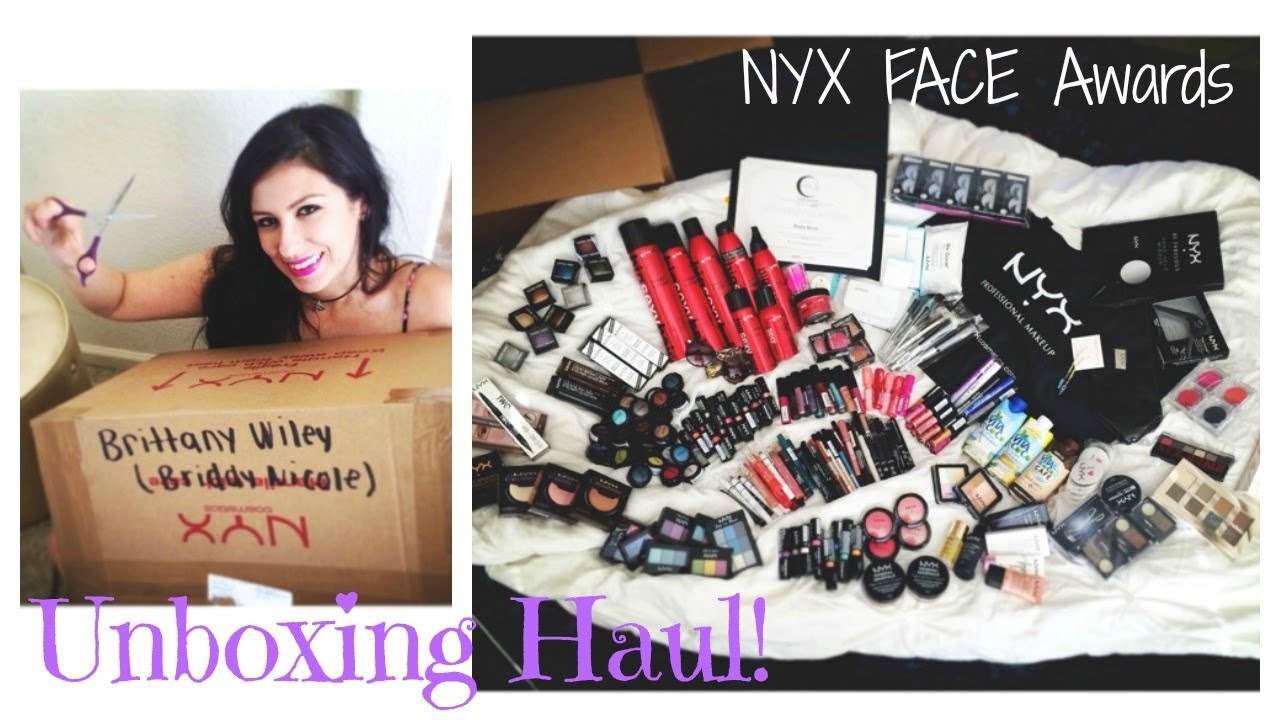 Top 30 Unboxing Haul for NYX FACE Awards | Briddy Nicole
