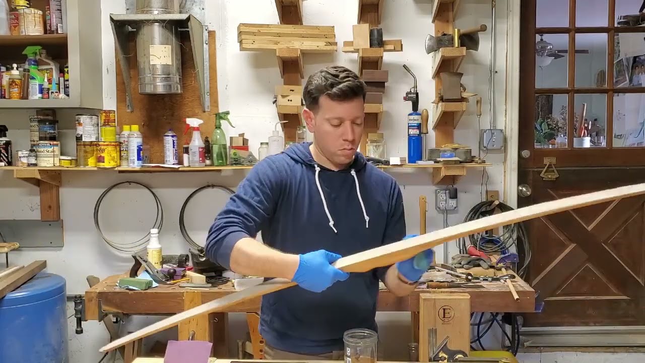 Finishing a bow and leather wrapping the handle