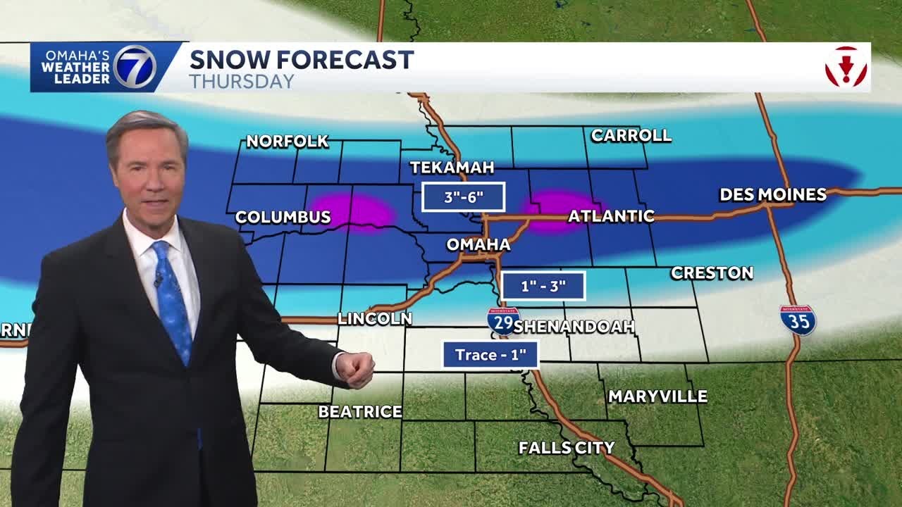 Heavier snow forecast around Omaha